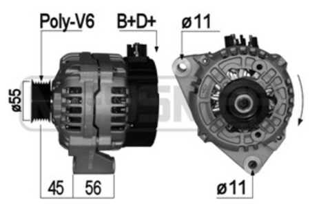 Generator, citroën,fiat,lancia,mercedes-benz,peugeot, 0 0 915 476 02 80, 009 154 76 02, 5705 S2, 5705 W4, 5705 W5, 96 178 612 8