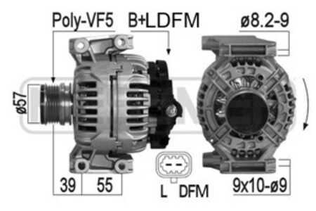 Generator, opel signum halvkombi, vectra c, vectra c gts, vectra c kombi, vauxhall signum, vectra mk ii, 24 455 913, 62 04 118,