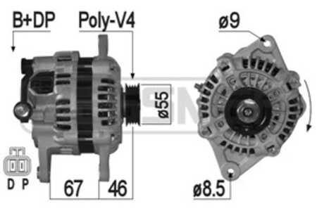 Generator, mazda 323 f vi, 323 s vi, 626 v, 626 hatchback v, 626 station wagon v, mx-5 ii, premacy, xedos 9, A002TB0191, A002TB