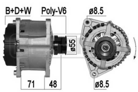 Generator, land rover discovery i, range rover ii, rover 800, 800 coupé, 800 halvkombi, GNU 2121, GNU 2285, GNU 2321, GNU 2517,