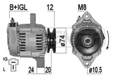 Generator, daihatsu charade ii, charade iii, honda nsx coupé i, nissan urvan buss, piaggio porter flak/chassi, 27060-78001, 270