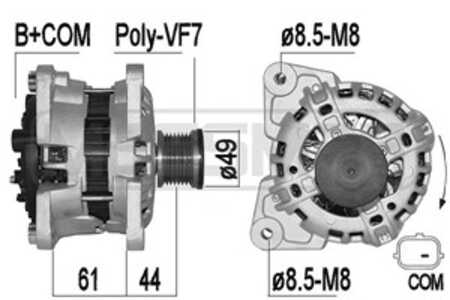 Generator, dacia,renault,smart, 23100-2243R, 23100-6007R, 23100-8593R, 453 906 39 00, 82 01 342 064, A 453 906 39 00