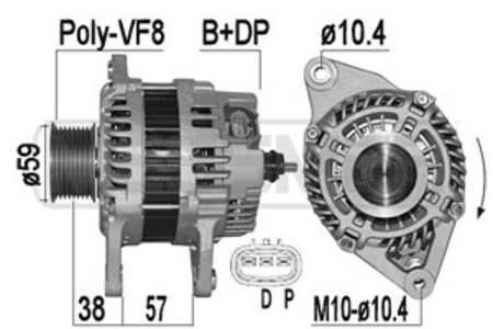 Generator, mazda 3, 3 sedan, 6 hatchback, 6 kombi, 6 sedan, cx-7, A002TJ0681, A2TJ0681, R2AA-18300-B