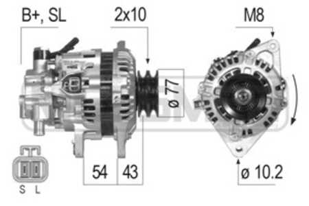 Generator, mitsubishi l 300 skåp iii, l200, l400 buss, pajero ii, pajero canvas top ii, pajero sport i, A002TN1199, A003T15099,