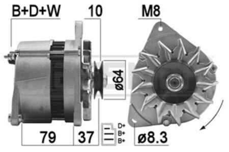 Generator, austin,ford,land rover,mg,renault,rover,vauxhall, 1005308, 5021162, 5026096, 82FB 10300 EA, 84FB 10300 MB, 86AB 1030