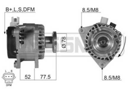 Generator, ford c-max, focus ii, focus cabriolet ii, focus c-max, focus sedan ii, focus turnier ii, 1430779, 1464564, 1496231, 