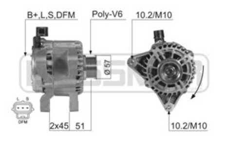 Generator, ford fiesta v, fiesta van v, fusion, mazda 2, 1303447, 1464756, 1477859, 1545138, 3S6T 10300 AA, 3S6T 10300 AB, 3S6T