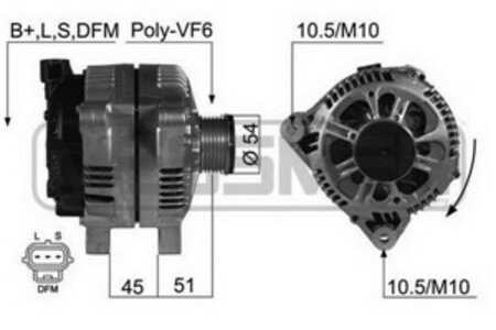 Generator, ford fiesta v, fiesta van v, fusion, mazda 2, 1140136, 1485762, 1519795, 1760757, 2S6T 10300 BA, 2S6T 10300 BB, 2S6T