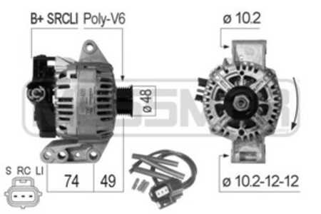 Generator, ford fiesta v, fiesta van v, fusion, ka, ka van, street ka, 1229424, 1450644, 1486806, 1718575, 1718577, 3S5T 10300 