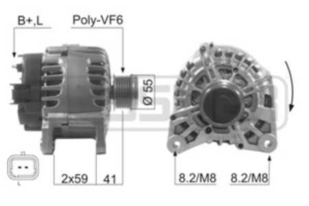 Generator, renault laguna ii, laguna grandtour ii, 77 11 134 758, 82 00 112 065