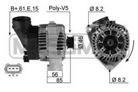 Generator, bmw 5 [e34, e39], 5 touring [e34, e39], 7 [e38], 12 31 2 246 070, 12 31 2 246 572, 12 31 2 246 573