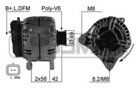 Generator, nissan,opel,renault, 23100-00QA5, 23100-0Q2G, 44 16 485, 44 18 266, 77 11 135 519, 77 11 135 546, 82 00 175 210, 82 