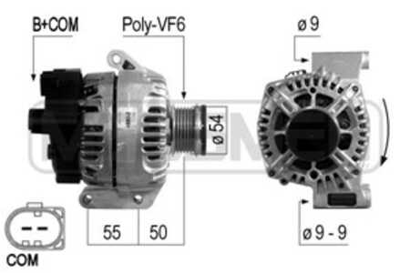 Generator, alfa romeo,citroën,fiat,lancia,peugeot, 16 088 581 80, 51880173, 51880175, 51993603