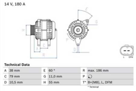 Generator, fiat,iveco, 504280012, 51787165, 5801526032, K5801526032