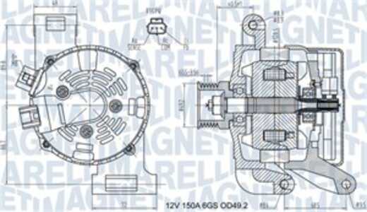 Generator, ford focus ii, focus cabriolet ii, focus c-max, focus sedan ii, focus turnier ii, 1387219, 1535294, 3M5T10300XC, 3M5