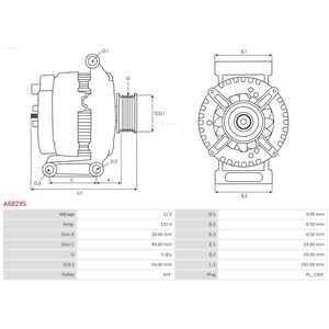 Generator, alfa romeo mito, fiat 500l, punto, tipo halvkombi, tipo kombi, 51922437