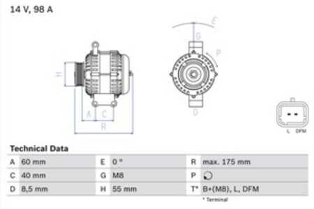 Generator, dacia,renault, 77 00 101 274, 77 00 421 477, 77 01 476 810, 77 11 134 564, 82 00 030 635, 82 00 103 726, 82 00 727 0