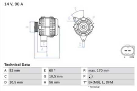 Generator, mercedes-benz clk [c208], clk cabriolet [a208], e-klass [w210], e-klass t-model [s210], 012 154 03 02, A 012 154 03 