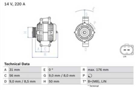 Generator, mercedes-benz, 013 154 05 02 80, 013 154 05 02, A 013 154 05 02 80, A 013 154 05 02