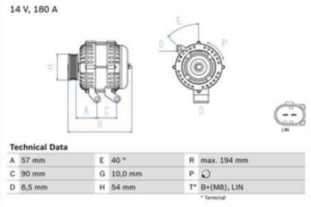 Generator, volvo, 30659131, 30659136, 30659341, 30667119, 36000038, 36001341, 36001454, 6G9N 10300 JB, 6G9N 10300 JD