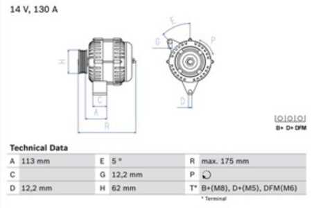 Generator, opel,saab,vauxhall, 1204434, 13153236, 6204189, 93169030, 93169031, 93169259, 93180104, 9562208, R1530099