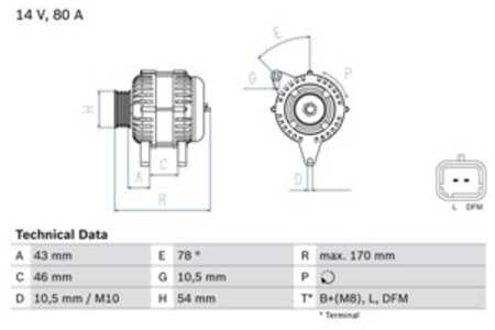 Generator, citroën,fiat,lancia,peugeot, 5705 4J, 5705 5B, 5705 5U, 5705 7A, 5705 7C, 5705 AZ, 5705 GP, 5705 KY, 9630204580, 963