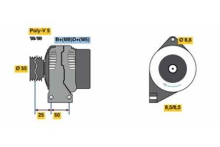 Generator, fiat,ford,lancia, 1535437, 1673521, 46554404, 46748357, 51709131, 51714791, 51859038, 52003532, 9S51 10346 BA, 9S511