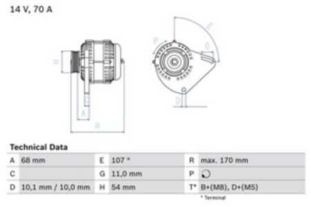 Generator, alfa romeo,fiat,ford, 1673520, 51700670, 51700675, 51859042