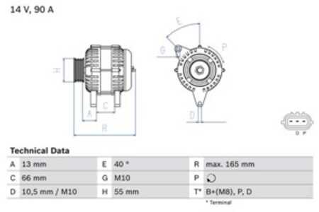 Generator, mazda 2, 2 sedan, 3, 3 sedan, A 002 TG 1391, A 2 TG 13191, A 2 TG 1391, A002TG1391ZD, A2TG1391ZD, ZJ38-18-300