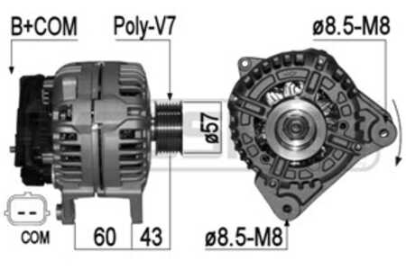 Generator, renault clio iii, clio iv, clio grandtour iii, clio grandtour iv, modus / grand modus, twingo ii, 82 00 429 905, 82 