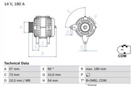 Generator, bmw, 12 31 7 802 261, 12 31 7 802 619