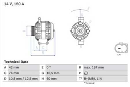 Generator, ford ranger, transit buss, transit flak/chassi, transit skåp, transit v363 buss, transit v363 flak/chassi, transit v