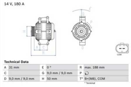 Generator, mercedes-benz, 013 154 68 02, A 013 154 68 02