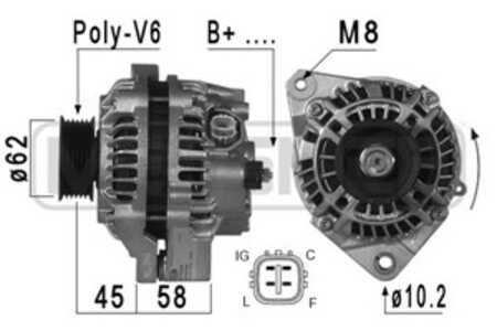 Generator, honda civic coupé vii, civic hatchback vii, civic sedan vii, civic sedan viii, 31100-PLM-A01, 31100-PLM-A02, 31100-R