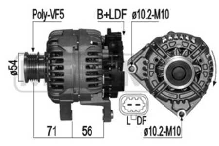 Generator, opel,vauxhall, 13 222 933, 543208H320, 62 04 218, 93 188 158, 95 515 976