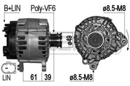 Generator, audi,seat,skoda,vw, 04E 903 023 K, 04E 903 023 KX, 4E9 030 23K, VW