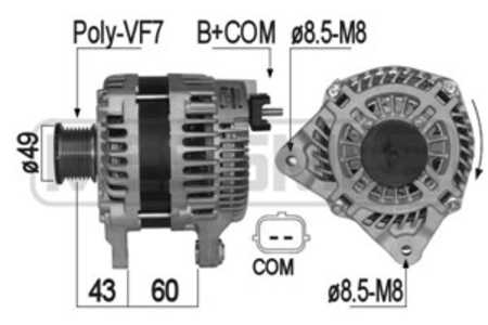 Generator, mercedes-benz marco polo camper [w447], vito mixto [doublecabinw447], vito skåp [w447], vito tourer [w447], 000 906 