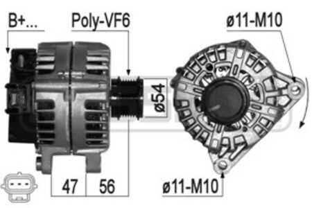 Generator, ford galaxy iii, mondeo halvkombi v, mondeo sedan v, mondeo turnier v, s-max, 1870356, 3140-03118, DS7T 10300 FC