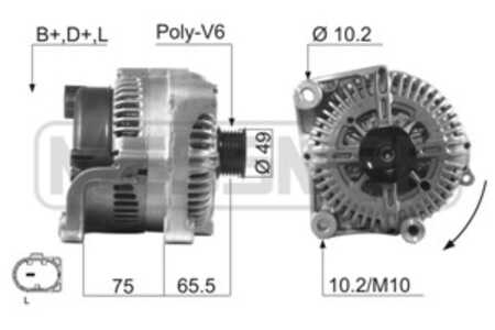 Generator, bmw 5 [e60], 5 touring [e61], 6 [e63], 6 cabriolet [e64], 7 [e65, e66, e67, g11, g12], 12 31 7 542 934, 12 31 7 542 