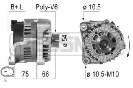 Generator, bmw 3 [e90], 3 cabriolet [e93], 3 coupé [e92], 3 touring [e91], x3 [e83], 12 31 7 805 432, 12 31 7 808 073