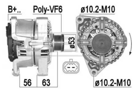 Generator, opel meriva b minibus,  minivan, vauxhall meriva mk ii, 13 284 408