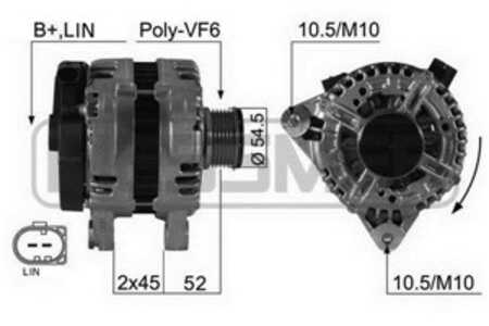 Generator, ford galaxy ii, mondeo iv, mondeo sedan iv, mondeo turnier iv, mondeo van iv, s-max, land rover freelander 2, 143564