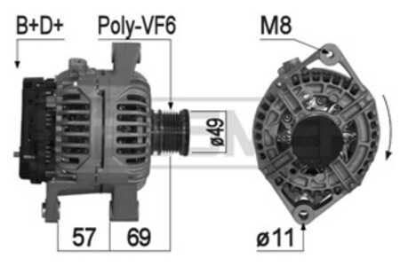 Generator, saab 9-5, 9-5 kombi, 53 50 087