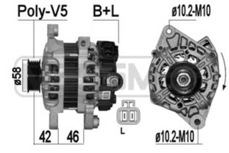 Generator, hyundai i10 ii, 37300-03150