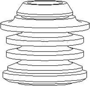 Genomslagsgummi, stötdämpare, Fram, opel omega a, omega a kombi, senator b, 03 44 409, 3 44 409, 90289411