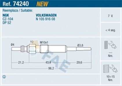 Glödstift, audi,seat,skoda,vw, N 105 916 08, N10 591 601, N10 591 604, N10 591 607