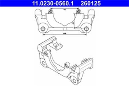 Hållare, bromsok, Framaxel, audi,seat, 4B0 615 125 B