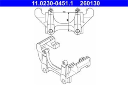 Hållare, bromsok, Framaxel, audi,seat,skoda,vw, 1J0 615 125 A, 4B0 615 125 A, 8L0 615 125, 8N0 615 125