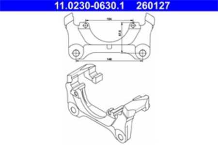 Hållare, bromsok, Framaxel, audi a6 c5, a6 c5 avant, allroad c5, 4B0 615 125 D