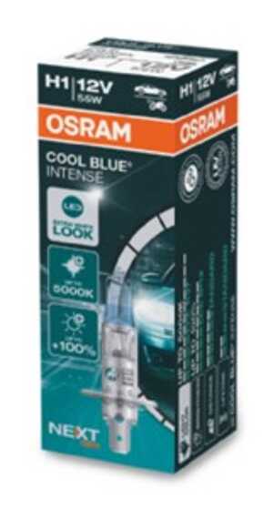 Halogenlampa OSRAM COOL BLUE INTENSE H1 P14,5s, passar många modeller